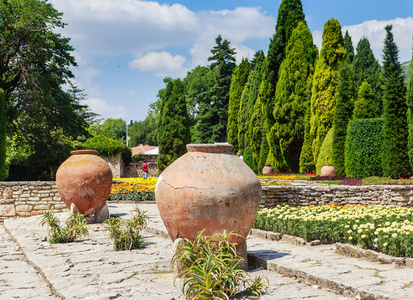 植物园在巴尔奇克。罗马尼亚语女王玛丽亚宫境内。保加利亚