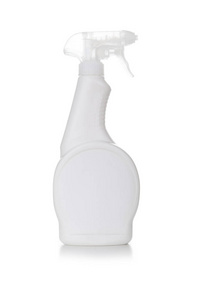 白色背景上的白色喷雾瓶