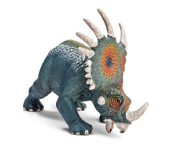 Styracosaurus 恐龙玩具孤立与剪切路径的白色背景上
