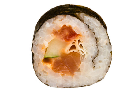 孤立在白色的寿司卷