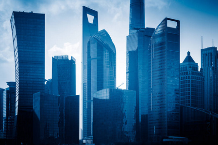 上海市现代商业建筑群的地标图片