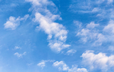 蓝蓝的天空，云在阳光灿烂的日子，景观背景纹理