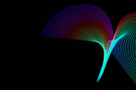 光画。抽象 未来派 多彩的长时间曝光 bl