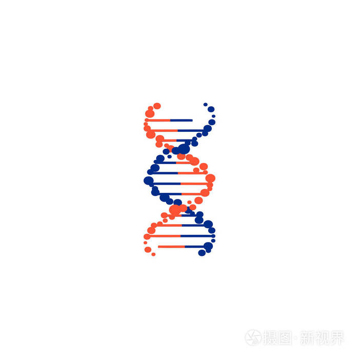 dna 分子标志 遗传因素和图标集合钢绞线.矢量
