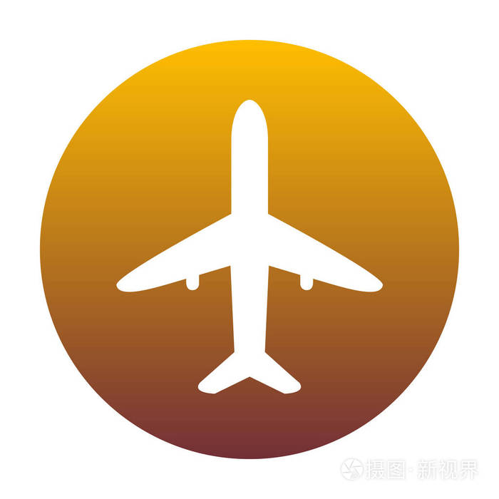 飞机标志图.中金 gra 的圆的白色图标