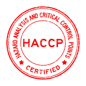 垃圾摇滚红色 Haccp 危害分析和关键控制点 认证的圆形橡皮戳