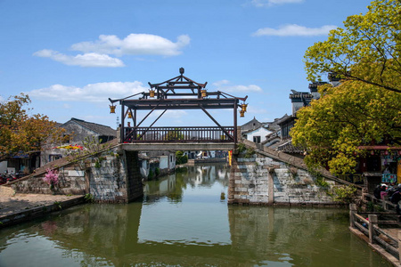 吴江市与古镇的小桥流水人家