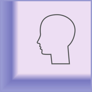 人体头部和 brainsilhouette