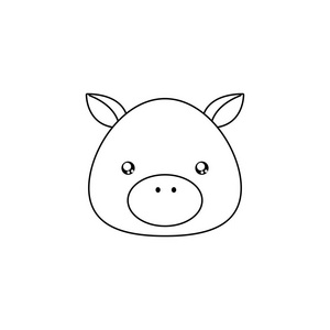 猪脸上绘图