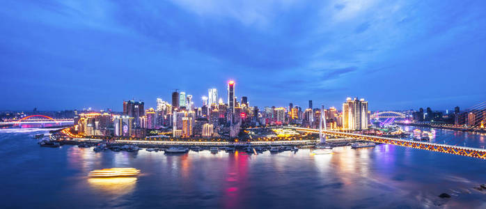 城市景观和重庆夜景 照片