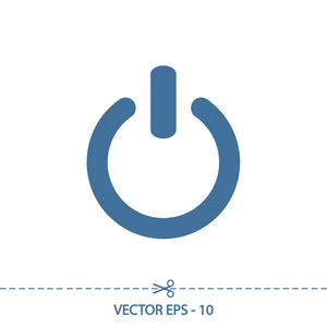 电源图标，矢量图。平面设计风格