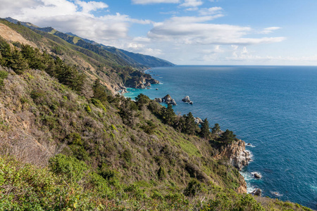 风景秀丽的加利福尼亚海岸
