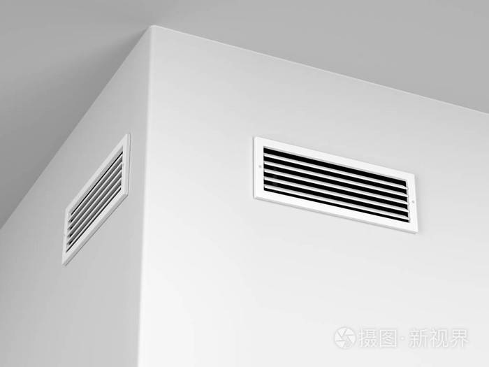 在墙上的空调系统通风口