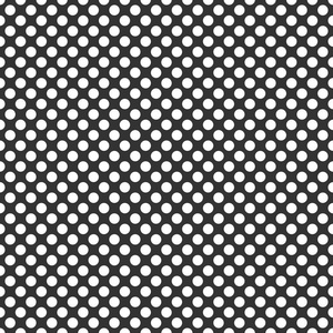 平铺矢量模式在黑色背景上的白色波尔卡圆点。