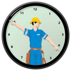 插图个体劳动者是时钟的指针