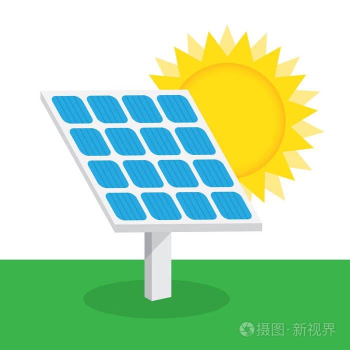 太阳能电池矢量图标插画-正版商用图片0xkkls-摄图新视界