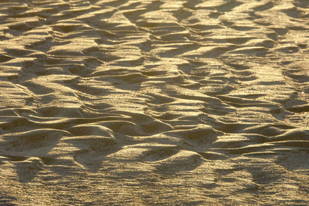 沙子的质地。 大自然中的沙子
