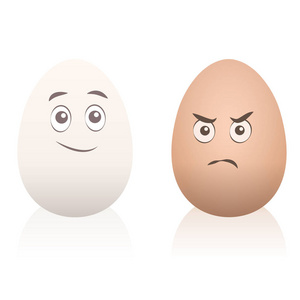 鸡蛋漫画快乐生气的脸图片