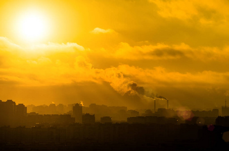 太阳工业城市景观云环境污染图片