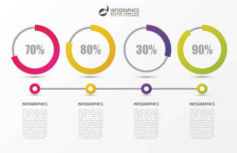 Inforgraphic 设计模板。时间轴概念 