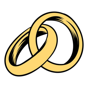 结婚戒指图标卡通