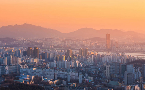 首尔市和在汝矣岛位于韩国首尔的汉江