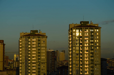 黎明时分伊斯坦布尔市 kadikoy 区鸟图