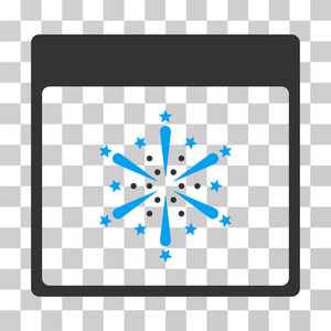 烟花爆竹繁荣日历页矢量图标图片
