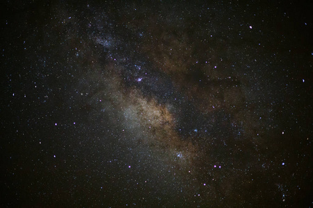 银河星系，长时间曝光的照片，与粮食
