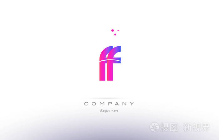 ff f f 粉红色现代创意字母表字母标志图标模板
