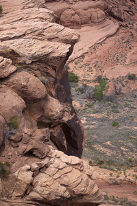 在美国，犹他州拱门国家公园的红砂岩的岩石