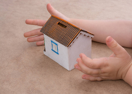 小手和房子模型