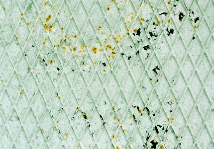 绿色油漆污迹斑斑锈迹斑斑的金属地板纹理