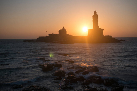 Kanyakumari 科摩罗角海面之上的日出