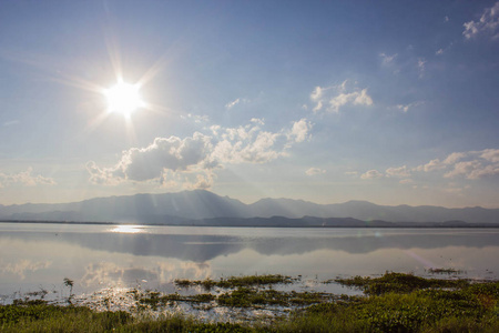 日落湖在泰国北部