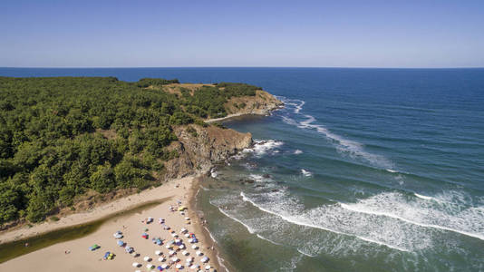 保加利亚Silistar海滩的鸟瞰图