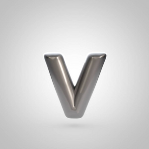 灰色卷字母 v