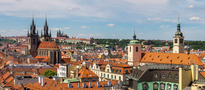 布拉格全景鸟瞰图