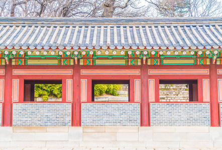 昌德宫宫美丽在首尔的传统建筑