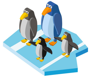 可爱的企鹅 3d 设计