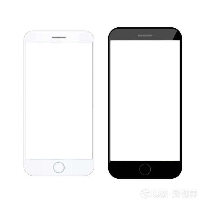 现实的智能手机现代手机空白手机电话样机手机模板