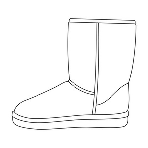温暖的冬天蓝色 ugg 靴子.舒适的冬季日常穿的鞋子.