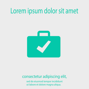 包图标，矢量图。平面设计风格