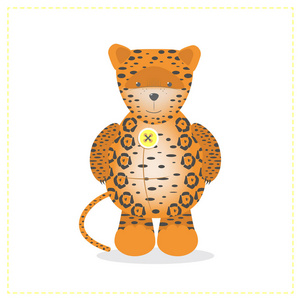 捷豹 动物的野生动物园 丛林 玩具 卡通矢量
