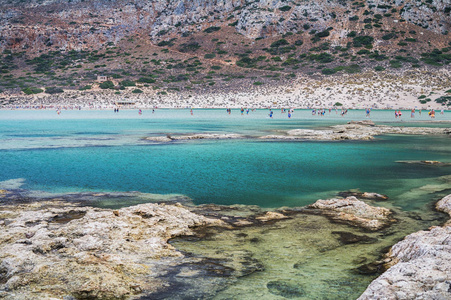 希腊克里特岛也泻湖