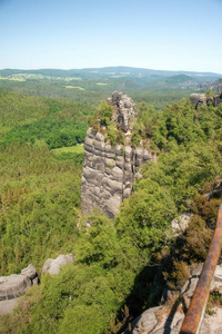 砂岩岩石和森林