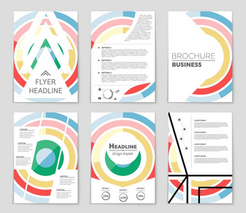 抽象矢量布局背景集。艺术模板设计 列表 页面 样机宣传册主题样式 横幅 想法 封面 小册子 打印 传单，书，空