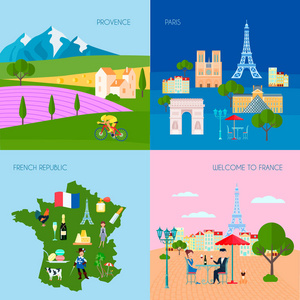 法国概念图标集