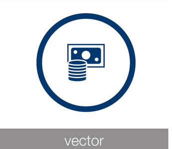 钱图标。金融图标