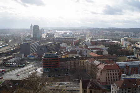 捷克共和国的布尔诺市的屋顶上